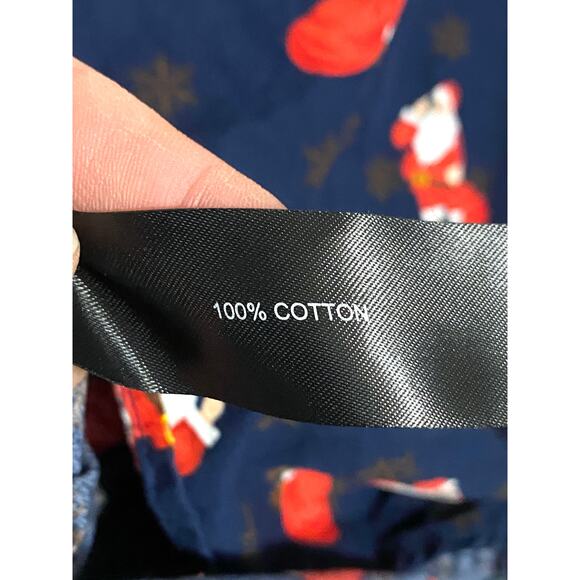 Denim & Flower Santa Clause AOP Button Shirt Mens M Christmas Holidays Snowflake - Picture 5 of 7